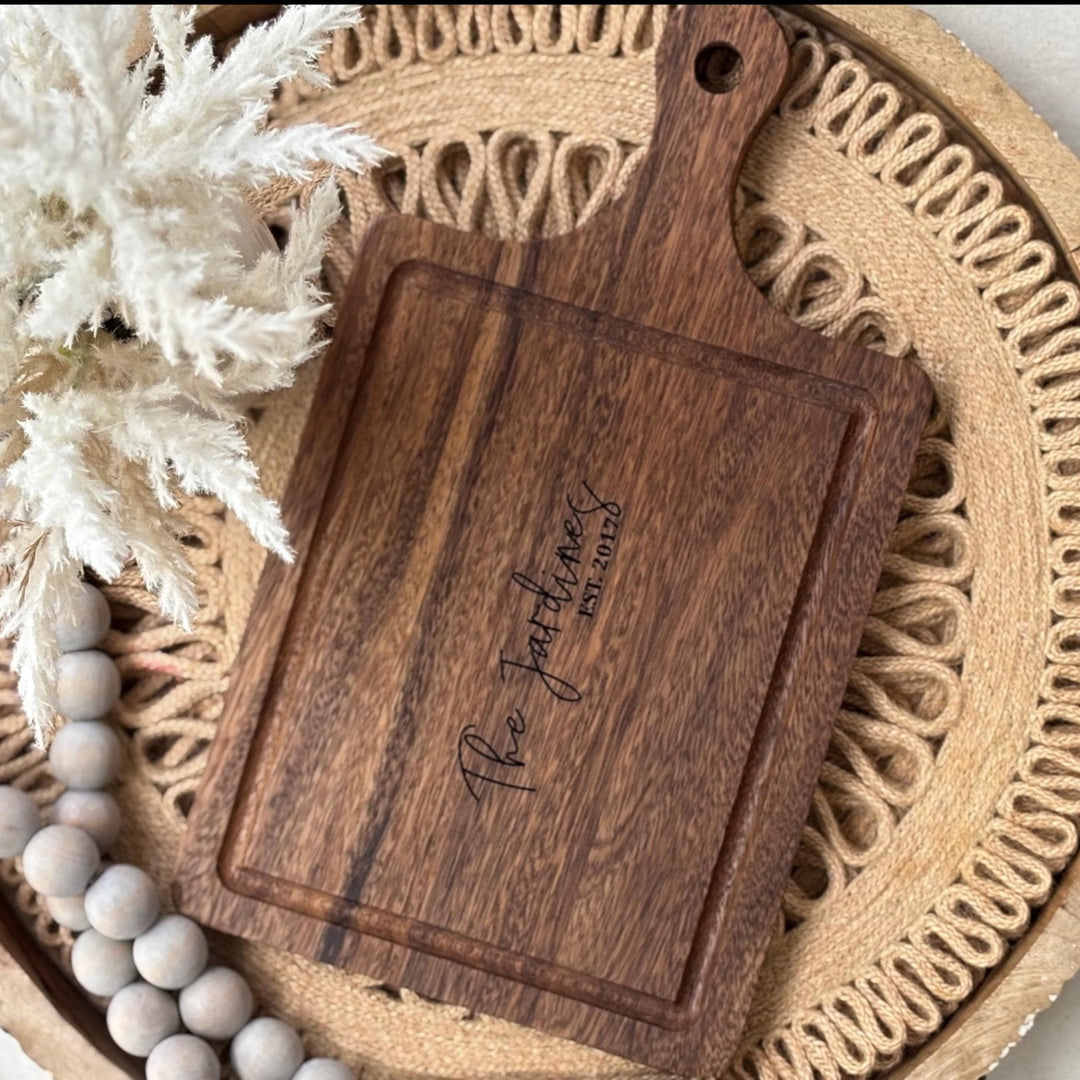 Custom Charcuterie Board Engraved Made