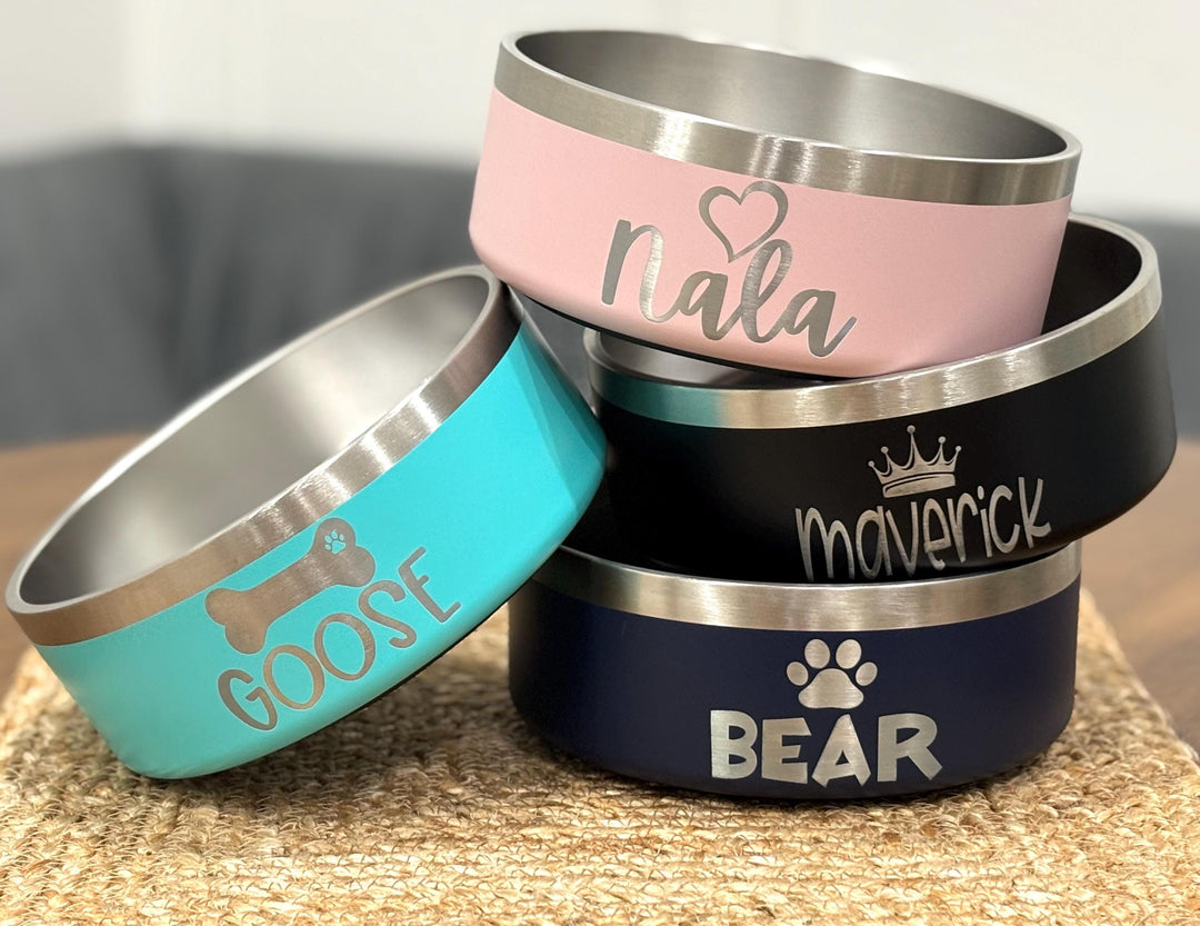 Engraved Dog & Cat Bowls Engraved Made
