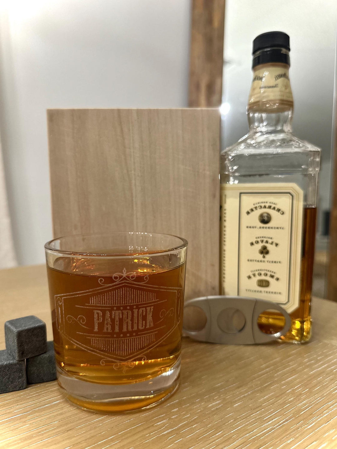 Personalized Whiskey Glass Engraved Made