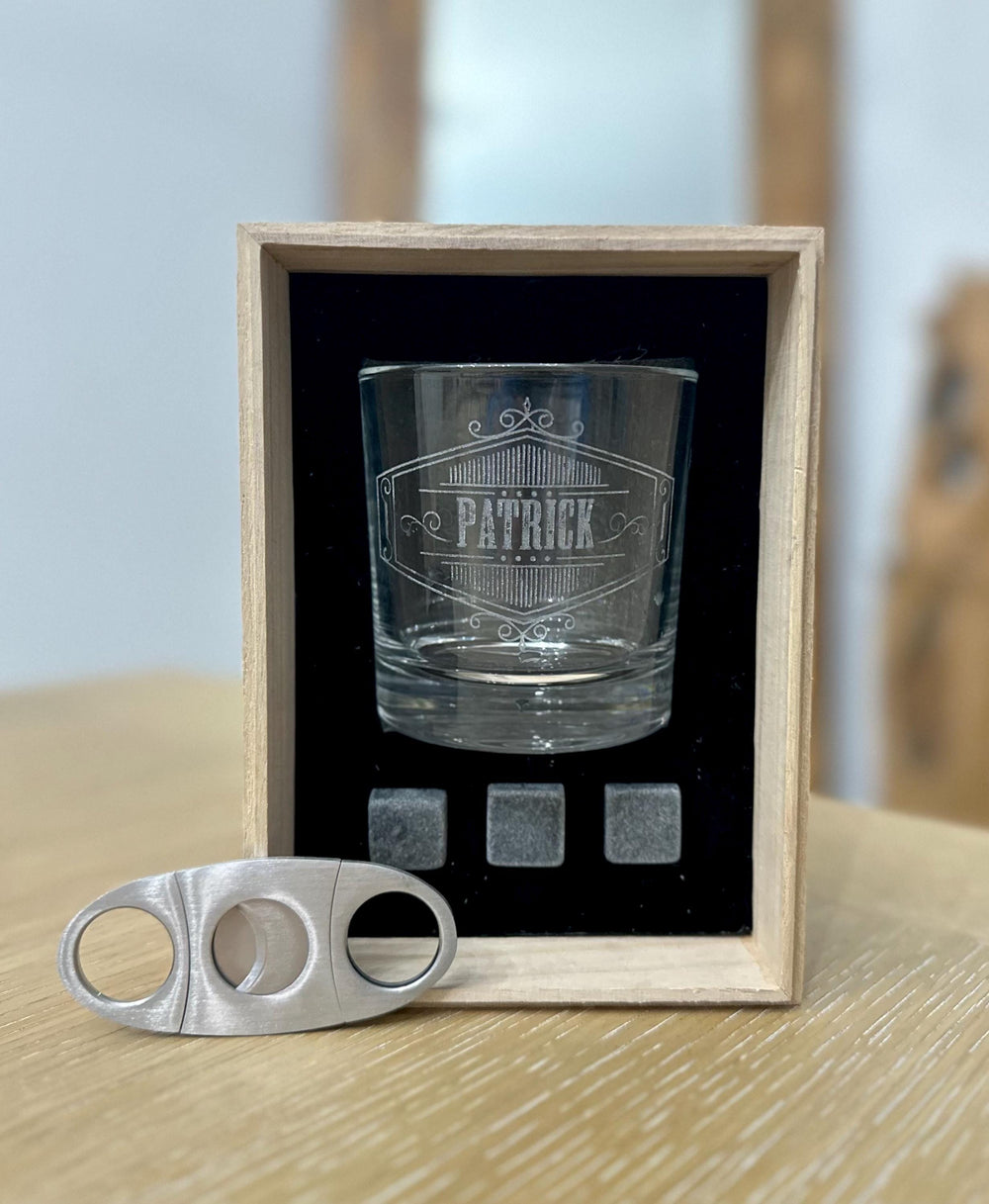 Personalized Whiskey Glass Engraved Made