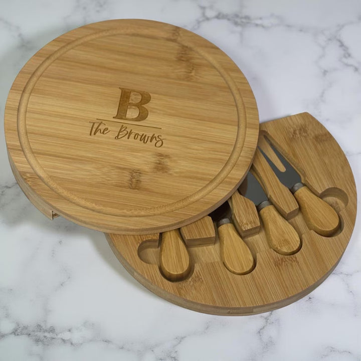 Round Engraved Charcuterie Board
