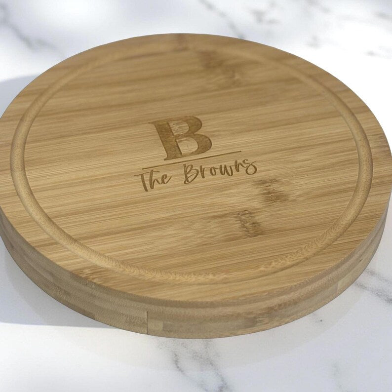 Round Engraved Charcuterie Board