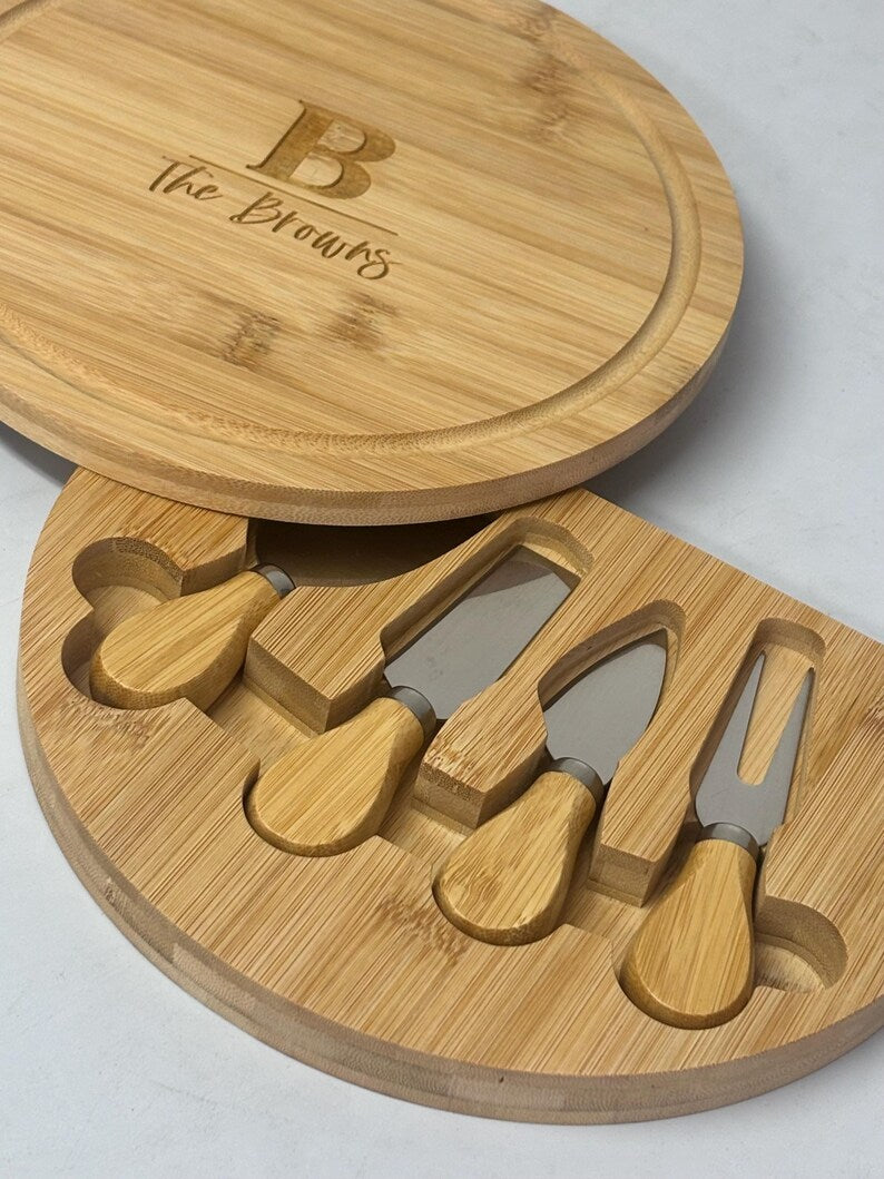 Round Engraved Charcuterie Board