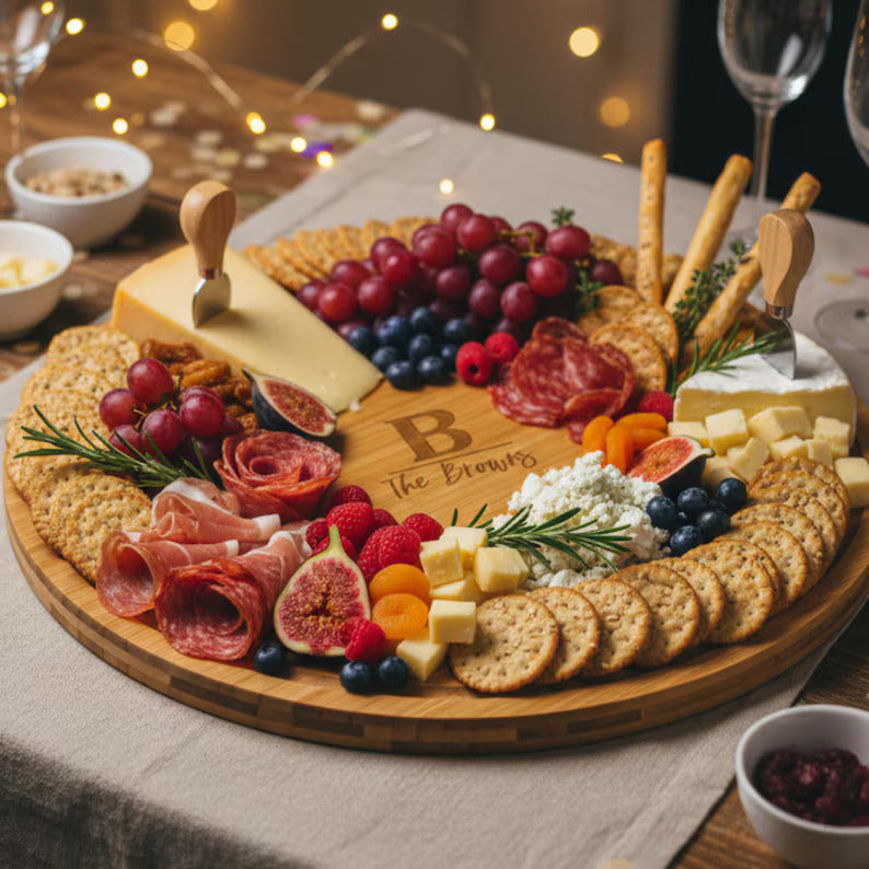 Round Engraved Charcuterie Board