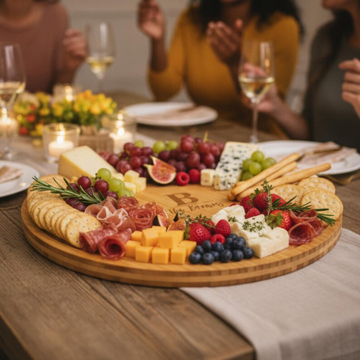 Round Engraved Charcuterie Board
