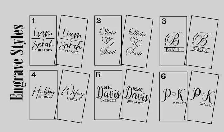 Personalized Champagne Flute Glasses - Set of 2 Engraved Crystal Wedding Gifts