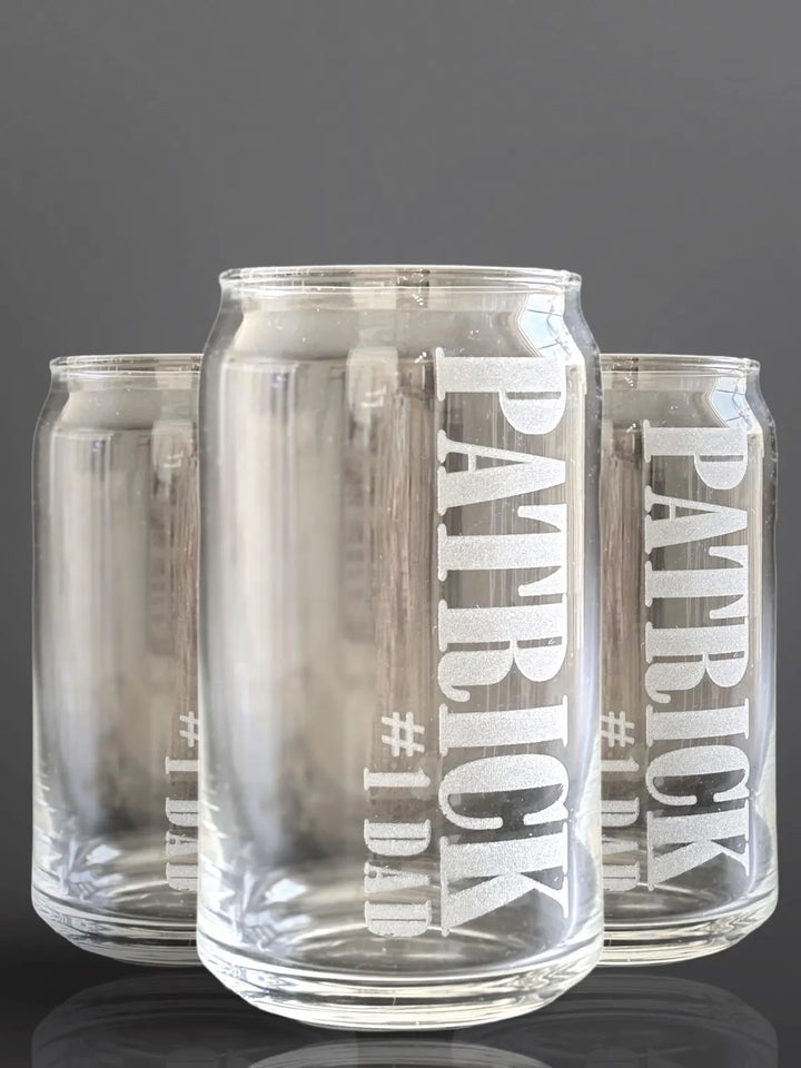 Personalized Beer Can Glass