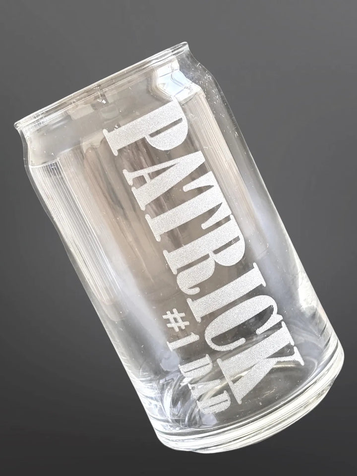 Personalized Beer Can Glass