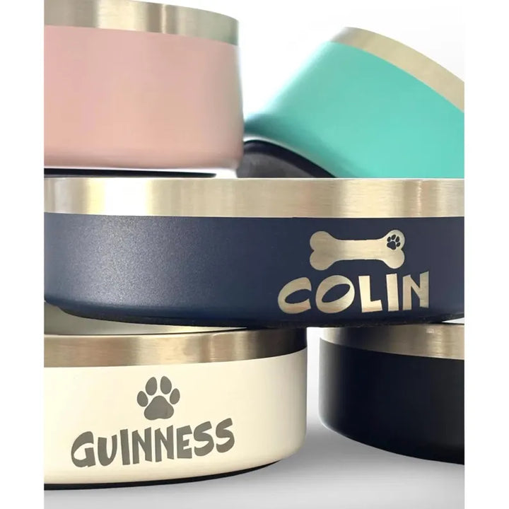 Custom Engraved Dog & Cat Bowls - Personalized Pet Food - Water Bowls - Unique Gift for Pets - Small - Large Sizes Available