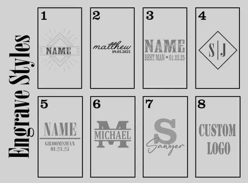 Groomsmen Whiskey Glasses - Square or Round