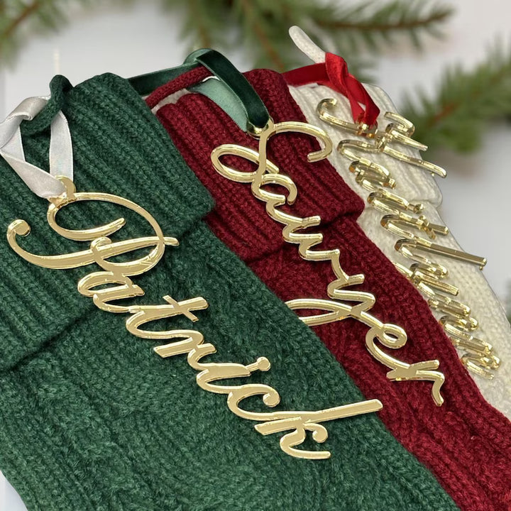 Knitted stockings gold patrick