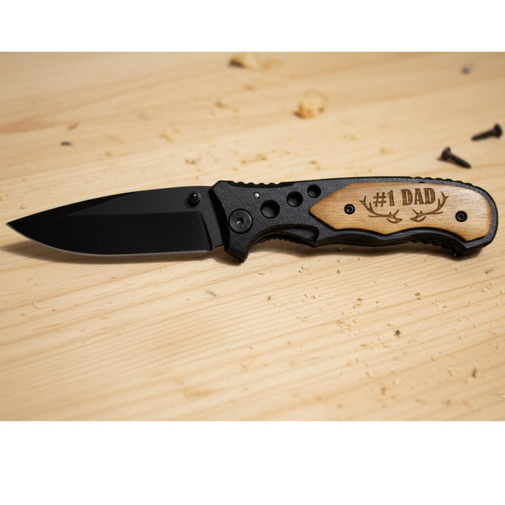 Firefighter Monogram Custom Knife, Handmade Knives, Fathers Day Gift Folding Pocket Knife, Groomsmen Gifts,