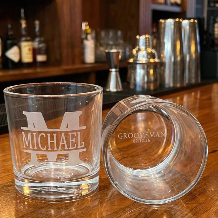 Personalized Wedding Whiskey Glasses