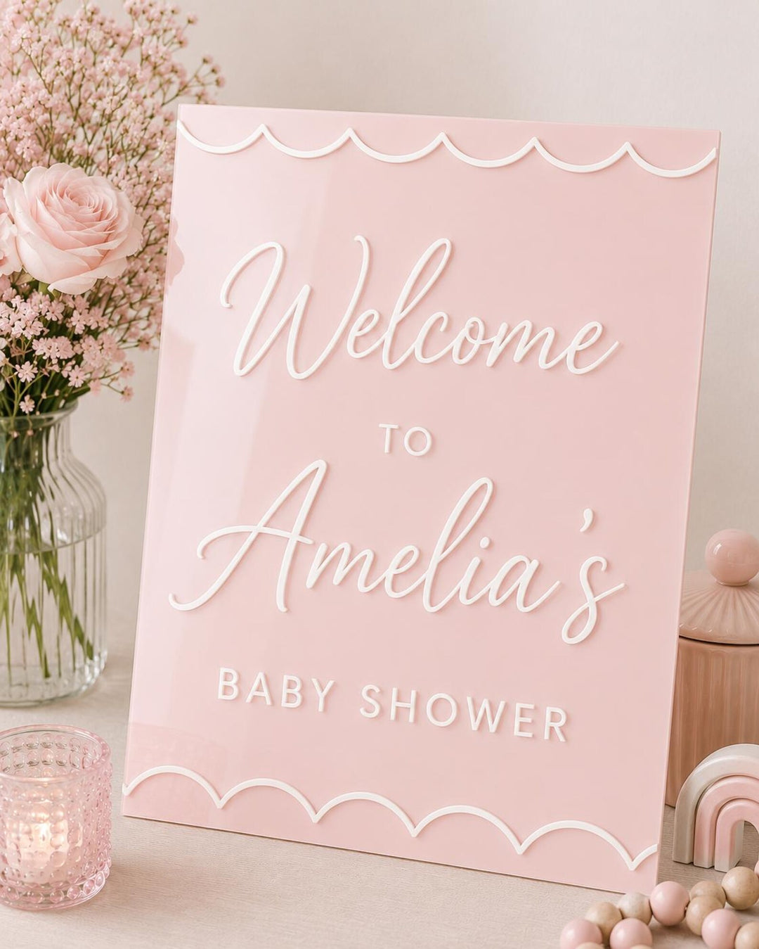 Acrylic Wedding Table Signs - Table Numbers -Mirrored Gold 3D Wedding Table Signs