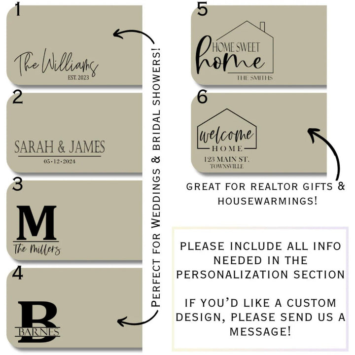 Personalized serving board for couple or family gift, cheese board with wood & marble, engraved wedding gift Engraved Made