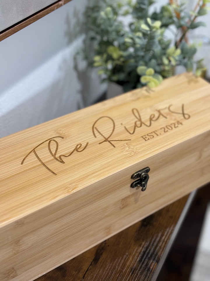 Personalized Wooden Wine Box Engraved Made