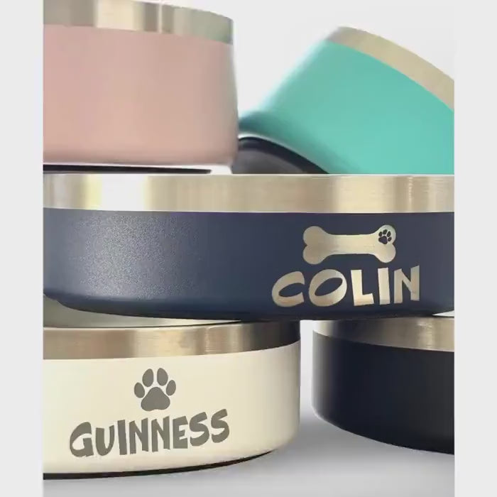 Custom Engraved Dog & Cat Bowls - Personalized Pet Food - Water Bowls - Unique Gift for Pets - Small - Large Sizes Available