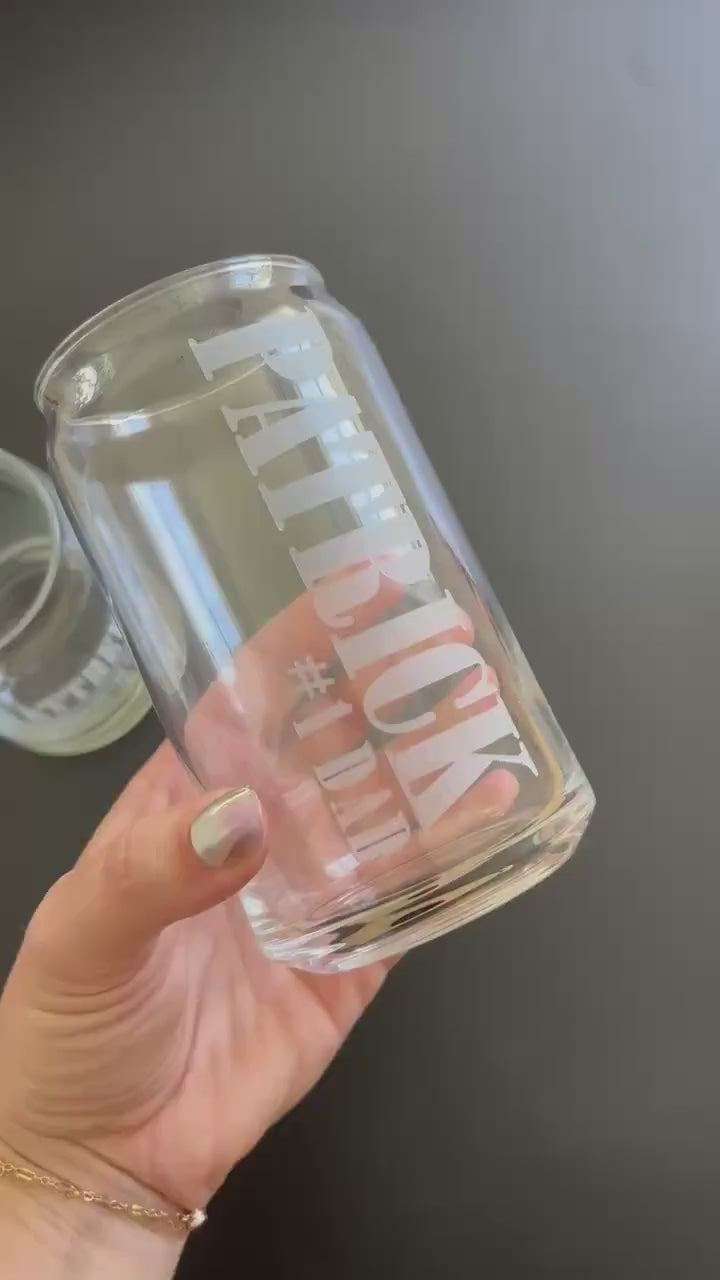 Personalized Beer Can Glass