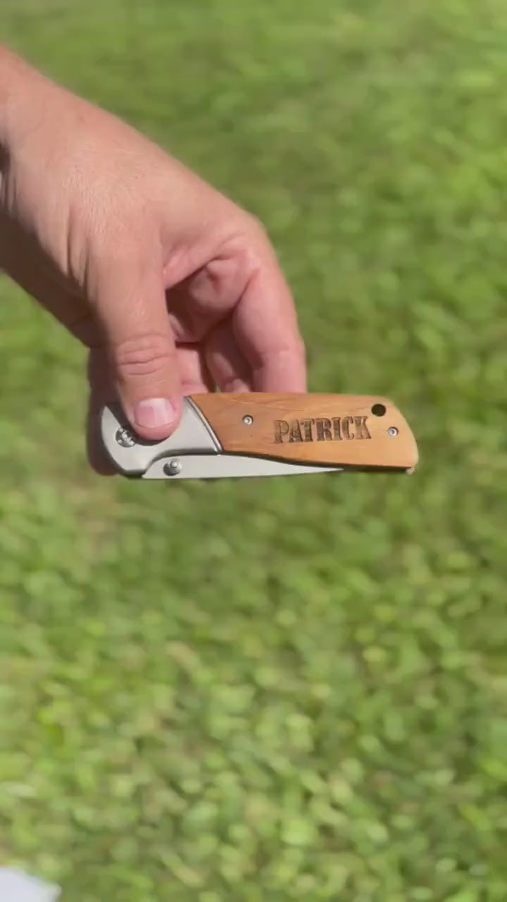 Personalized Pocket Knife: Engraved Hunting Knife, Boyfriend Gift