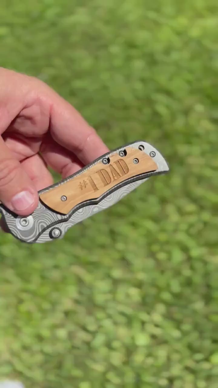 Engraved Pocket Knife, Christmas Gift, Dad Birthday Gift, Dad Gifts from Kids, Pocket Knife for Dad, Personalized Gift, Dad Gift Christmas