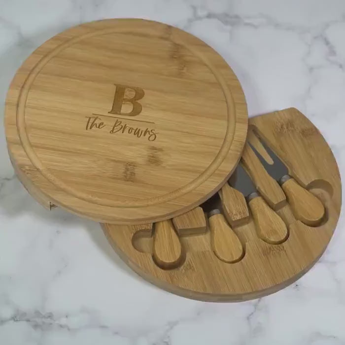 Round Engraved Charcuterie Board